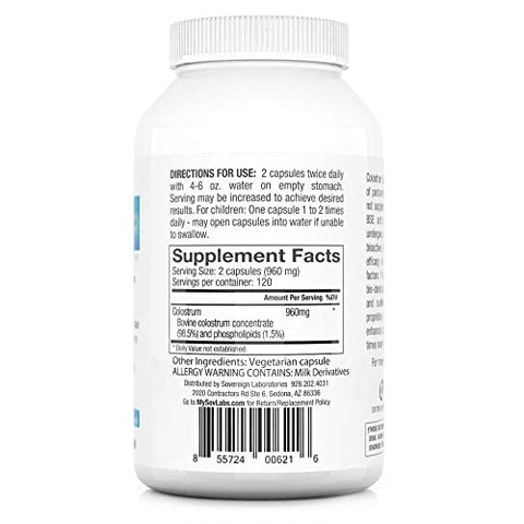 Cápsulas de Colostro – 240 Cápsulas – Entrega Lipossomal - Colostrum-LD