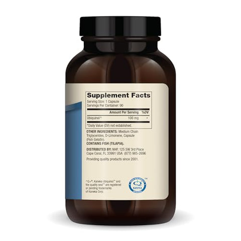 Ubiquinol 100 mg por Porção, 90 Porções (90 Cápsulas), Suplemento Alimentar, Apoia a Saúde Geral e o Bem-Estar, Não OGM - Dr. Mercola