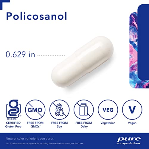 Policosanol 20 mg | Suporte para Metabolismo Lipídico e Função Cardiovascular | 120 Cápsulas - Pure Encapsulations
