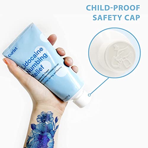 Creme Anestésico Tópico de Lidocaína 5%% – Alívio Máximo da Dor – 12 oz (Pacote com 2) Tubo XL 5%% Lidocaína – Creme Forte para Dormência Eficaz – 60g - Curist