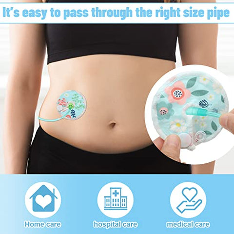 Sosation - 32 Capas de Botão para Tubo G G Tube Pad Suporte para Alimentação Almofadas de Algodão para Tubo G Suprimentos Reutilizáveis para Tubo de Alimentação Capas Macias para Cuidados de Amamentação, 4
