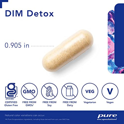 DIM Detox | Suporte para Desintoxicação e Saúde Celular* | 60 Cápsulas | Marca Líder em Detox e Saúde Celular - Pure Encapsulations