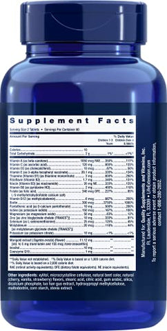 Children’s Formula Mix™ – Multivitamínico para Crianças, 18 Vitaminas e Minerais Essenciais, Sabor de Frutas Vermelhas sem Adição de Açúcar, Sem Glúten, Não-OGM, 120 Comprimidos Mastigáveis - Life Extension