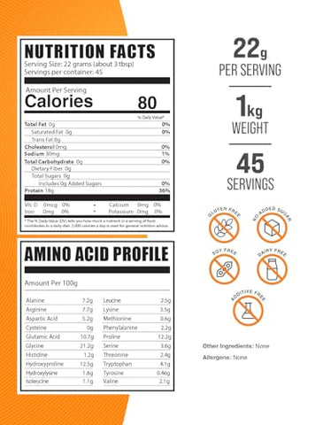 com – Proteína em Pó de Caldo de Osso de Carne Bovina – Proteína de Caldo de Osso Bovino, Proteína em Pó Sem Lactose – Sem Laticínios – 100g - BulkSupplements