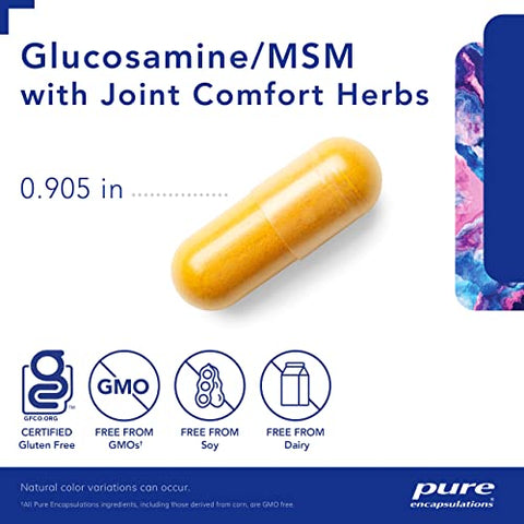 Glucosamina MSM | Suporte Articular, Mobilidade, Conforto, Saúde da Cartilagem e Tecido Conjuntivo* | 180 Cápsulas - Pure Encapsulations