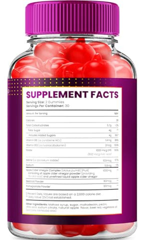 Indelo - (2 Pacotes) Gomas Avançadas Proton Keto ACV, Gomas Proton Keto ACV 1000mg, Gomas de Vinagre de Maçã com Proteína, Avaliações das Gomas Proton Gummies, Vitamina B12 Proton Keto ACV (120 Gomas)