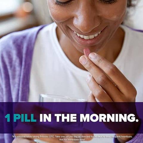 OTC 20mg Libera Alívio de Azia por 24 Horas, Sabor Wildberry, 42 Comprimidos - Prilosec