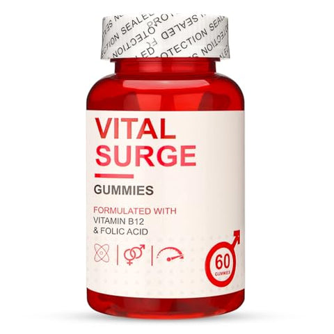 Lmuwecno - Vital Surge Gummies – Fórmula Avançada Extra Forte 1000MG – Gomitas Detox Me – Fórmula Avançada de Força Máxima 1000MG – Suplemento Vitamínico Masculino Mastigável