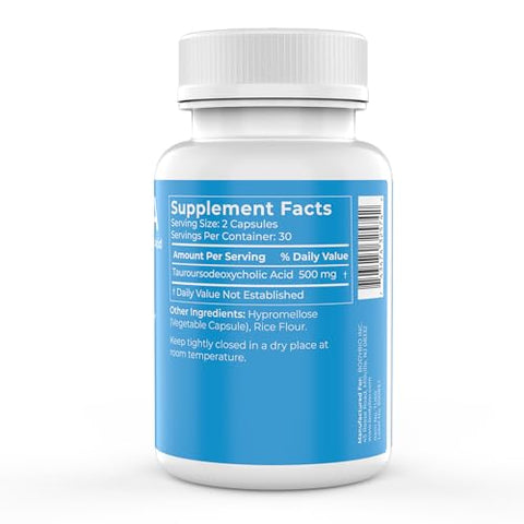 Tudca para Saúde do Fígado | Suporte Hepático para Desintoxicação e Limpeza | Ácido Tauroursodeoxicólico Puro | Saúde Cognitiva e Digestiva | 60 Cápsulas - BodyBio