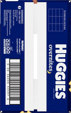 HUGGIES - Fraldas Huggies Overnites, Tamanho 3 – Absorção Noturna | 12-16 kg