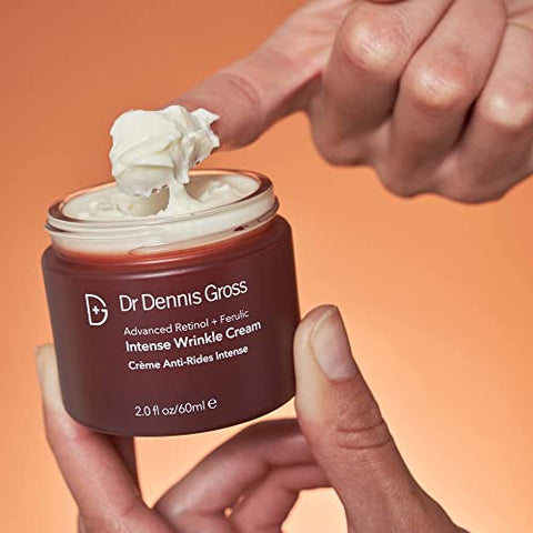 Dr Dennis Gross - Dr. Dennis Gross Creme Intensivo de Rugas com Retinol Ferulic Avançado | Hidratação Intensa para Transformar Visivelmente a Pele e Reparar a Barreira de Umidade | 2 oz (60g)