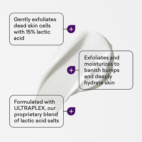 KP Bumps Be Gone – Creme Hidratante para Ceratose Pilar com 15% de Ácido Lático – Esfoliante e Hidratante para Pele Seca, Áspera e com Imperfeições – 90g - AmLactin