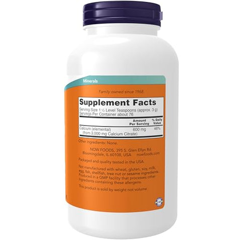 NOW Foods - NOW Citrato de Cálcio, 240 ml (Pacote com 3) – Marca NOW, Alta Visibilidade