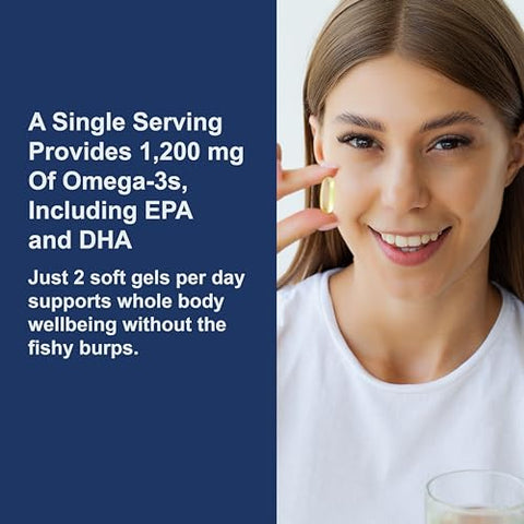 Ômega-3 Super Gems, 1200 mg Ácidos Graxos Ômega-3 com EPA e DHA, Óleo de Peixe Norueguês Selvagem, Cápsulas Sustentáveis 300 Softgels - Carlson