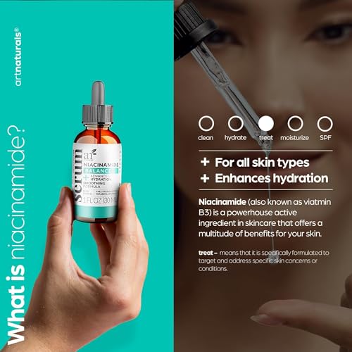 Serum Facial de Niacinamida, 10%% Niacinamida Ativa com 1%% Zinco PCA | 30ml - Artnaturals