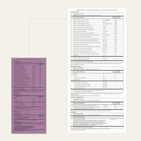3º Trimestre – Vitaminas Diárias para Gestantes – Probióticos, Ômega 3 DHA e Suplementos Pré-Natais para Mulheres – Livre de Soja, Não-OGM (30 Cápsulas) - Perelel