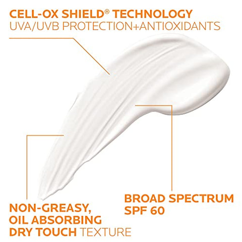 Protetor Solar La Roche-Posay Anthelios Clear Skin FPS 60 | Toque Seco | Rosto | Absorção de Oleosidade | Amplo Espectro Antioxidante | Não Oleoso | Livre de Oxybenzone | 50g