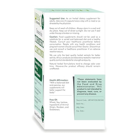 Herbal Destination - Turmeric HRX – 60 Cápsulas (Pacote com 2) – Curcumina, Boswellia, Curcuma – 100% Natural e Potente