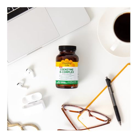 Vitamina Coenzima B-Complex, Suporte Energético e Metabolismo, Suplemento Diário, 120 ct - Country Life