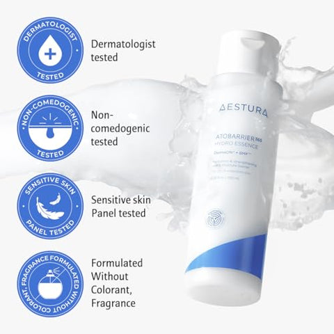ATOBARRIER365 Hydro Essence 200ml, Hidratante Leve com Suporte à Barreira de Umidade, Testado por Dermatologistas, Não-comedogênico - AESTURA