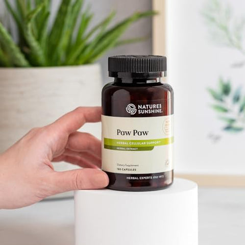Nature's Sunshine - Nature’s Sunshine Paw Paw Cell-Reg | 180 Cápsulas | Mais de 50 Acetogeninas para Regular a Produção de ATP e Fluxo Sanguíneo | Marca: Nature’s Sunshine