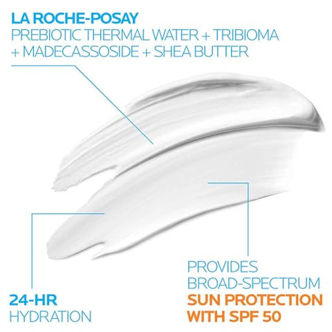La Roche-Posay Cicaplast Balm B5 UV SPF 50 | Protetor Solar com Vitamina B5, Manteiga de Karité, Tribioma, Madecassoside e Óxido de Zinco | Pós-Tratamento e Proteção Solar | Multiuso | 50g