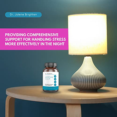 Adrenal Calm – Ashwagandha, Vitaminas B, Melissa e Aminoácidos para Alívio do Estresse, Melhor Sono e Cortisol Equilibrado – 90 Cápsulas - Dr. Brighten