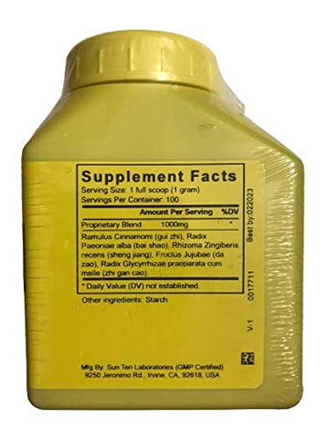SUN TEN Baicao - Sun Ten – Combinação de Canela GUI Zhi Tang Concentrado em Grânulos 100g 212 por Baicao
