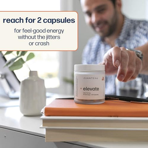 Elevate Premium – Suplemento Nootrópico para Combater a Névoa Cerebral – Melhores Suplementos para Foco e Memória - Avantera