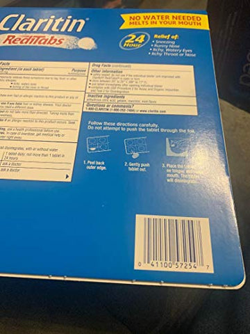 AZZUTORK - Claritin RediTabs 24 Horas Não Sonolento para Alergia, 10 mg, 60 comprimidos