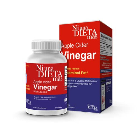 Ni una dieta más - Apple Cider Vinegar Capsules – Redução de Gordura Abdominal – Melhor para Perda de Peso – NI UNA DIETA MÁS