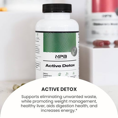 Nature's Pure Blend - Nature’s Pure Blend Active Detox Vinagre de Maçã (A Mãe) – Suporte Digestivo – Limpeza do Fígado – Movimentos Intestinais Saudáveis