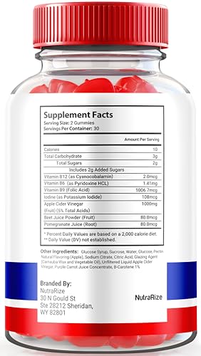NutraRize - (2 Pacotes) Liberty Bites Gomas Keto ACV, Suplemento Keto ACV 100% Natural, Vinagre de Maçã 1000MG com Vitaminas B, Fórmula Keto ACV em Gomas, Avaliações Oficiais LibertyBites