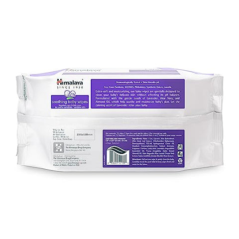 Lenços Umedecidos Calmantes para Bebês com Pele Macia, Limpa e Sensível, 72 lenços, 6 pacotes - Himalaya
