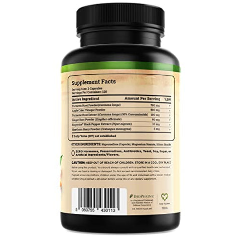 NATURE'S BASE - Suplemento de Cúrcuma Curcumina com Gengibre – Marca em Destaque