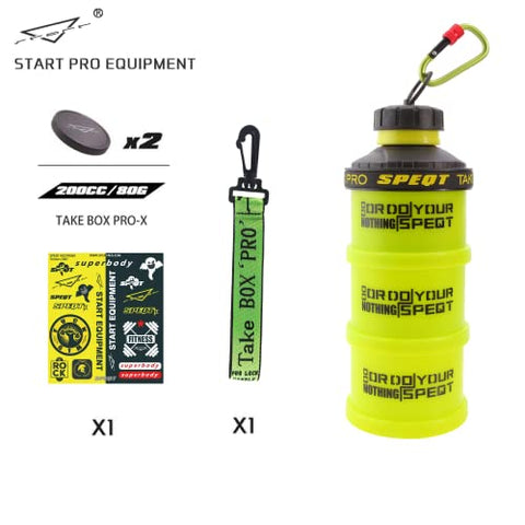 SPEQT - Recipiente Empilhável para Pó de Proteína, com Mosquetão – 500g