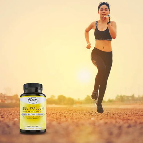 Pure By Nature - Suplemento de Pólen de Abelha Pure By Nature com Própolis – 100% Natural e Potente | 60 cápsulas | Marca