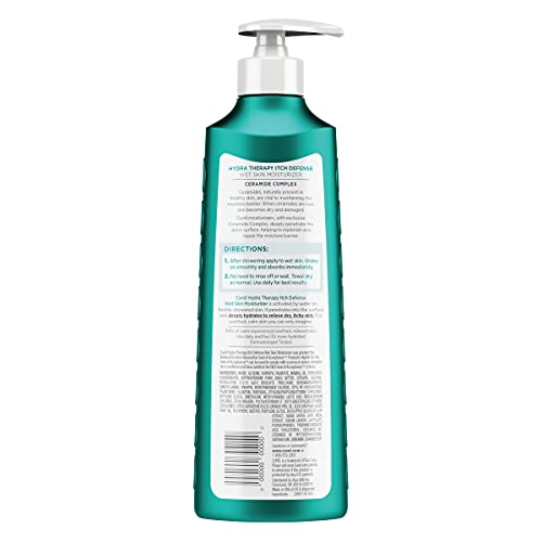 Hydra Therapy Loção Hidratante para o Corpo na Ducha, Defesa contra Coceira com Complexo Avançado de Ceramidas e Vitamina E - Curel