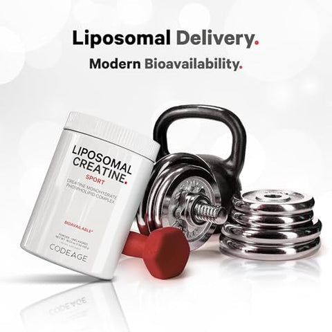 Liposomal Creatine em Pó – Suprimento de 3 Meses – 5000mg Monohidrato de Creatina Pré-Treino - Codeage