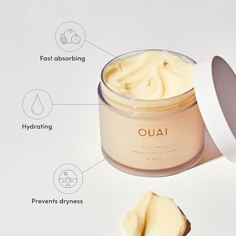 Body Cream St. Barts – Creme Corporal Hidratante com Manteiga de Cupuaçu, Óleo de Coco e Esqualano – Suaviza a Pele e Proporciona um Brilho Saudável – Cuidados com a Pele Livres de Sulfato - OUAI