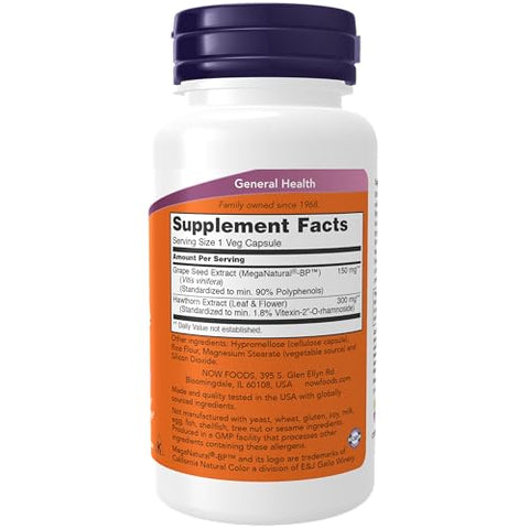 Suplementos, Saúde da Pressão Arterial com MegaNatural®-BP™, Suporte Cardiovascular*, 90 Cápsulas Vegetais - NOW Foods