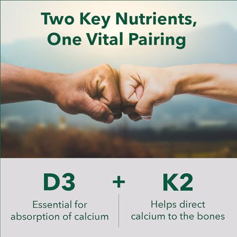 Vitamina D3 K2 5.000 UI Orgânica Vegana – Suporte Imunológico e Saúde Óssea – 60 Cápsulas - PlantFusion