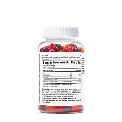 Gummies Vitamina D-3 – Saúde Óssea e Imunidade – 60 gomas - GNC