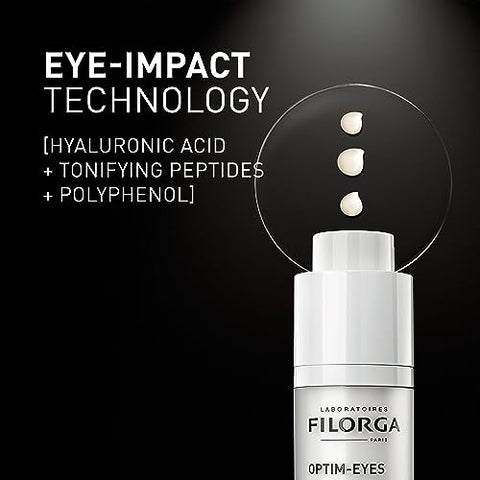 Filorga Optim-Eyes Creme para os Olhos, Tratamento 3 em 1 Revitalizante para Redução Rápida de Olheiras e Rugas – 15ml