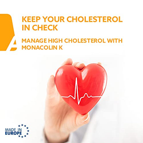 DOCTORSMED - Cholesterin Komplex | 30 Comprimidos Veganos | Suplemento para Manter Níveis de Colesterol | Extrato de Arroz Vermelho com Monacolina K | Sem Glúten, Sem Lactose | Fabricado na Europa