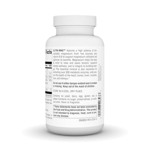 Ultra-Mag Complexo de Magnésio de Alta Eficiência – Mantém a Musculatura – 100g - Source Naturals
