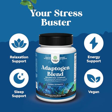 Natures Craft - Suplemento Herbal Adaptogen para Apoio ao Humor – Adaptógenos Calmantes para o Estresse – Marca: [Nome da Marca]