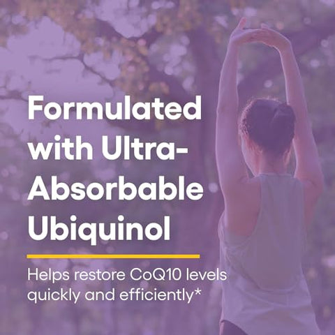 Ubiquinol Active CoQ10 200 mg – Suplemento de Coenzima Q10 de Alta Absorção para Energia, Saúde Cardíaca e Cognitiva – 60 Softgels - Natural Factors