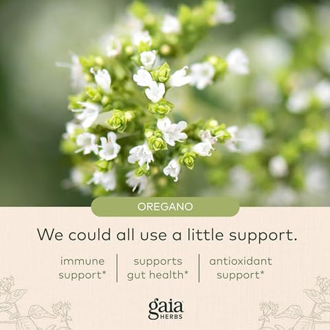 Óleo de Orégano Gaia Herbs – Suporte Imunológico e Antioxidante para Sustentar o Bem-Estar Geral – com Óleo de Orégano, Carvacrol e Timol – 180ml Líquido Vegano