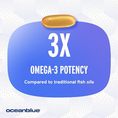 Professional Omega-3 2100 com Vitamina K2 e Vitamina D3 – 120 Cápsulas 2 Pacotes – Óleo de Peixe sem Sabor de Alta Potência com EPA, DHA – 2100mg – Embalagem Dupla – Ômega 3 Triplo – Saúde Cardiovascular – Marca Oceanblue - Oceanblue